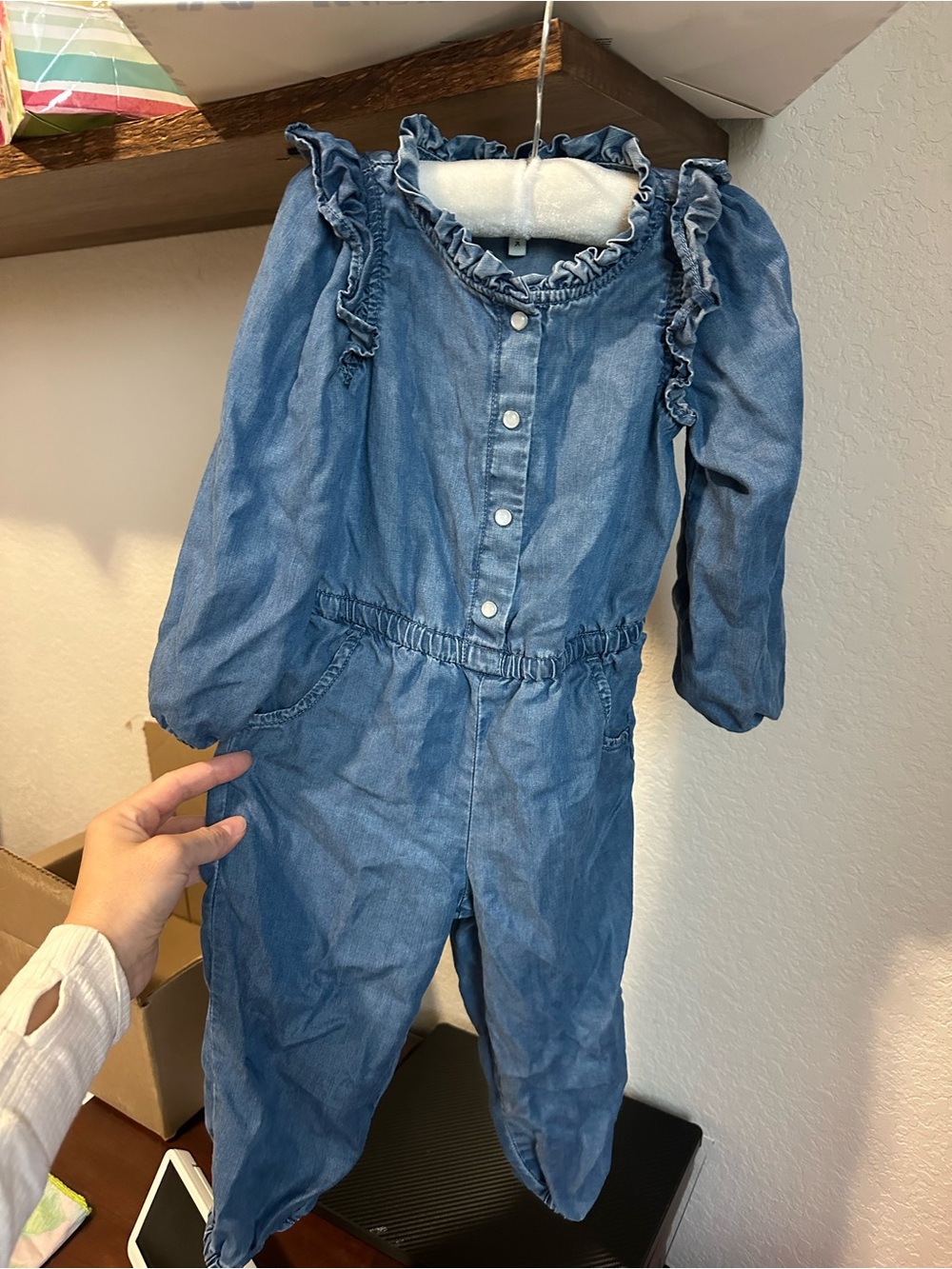 Janie and Jack 2t denim chambray jumpsuit